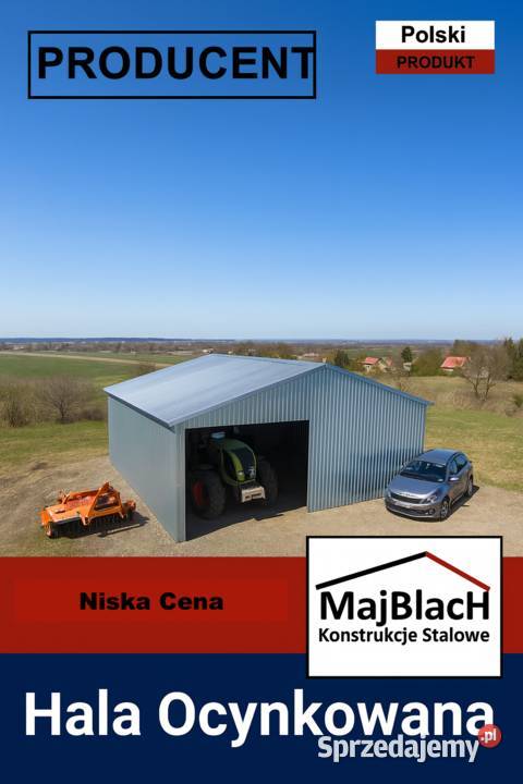 A119Garaż Blaszany Ocynkowany Wiata Magazynowa blacha Kłobuck
