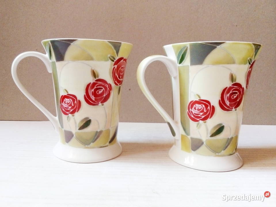 dwa kubki w róże Pimpernel vintage