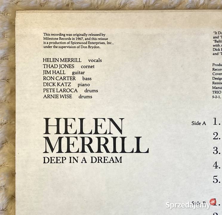Helen Merrill Deep In A Dream jazz Szczecin