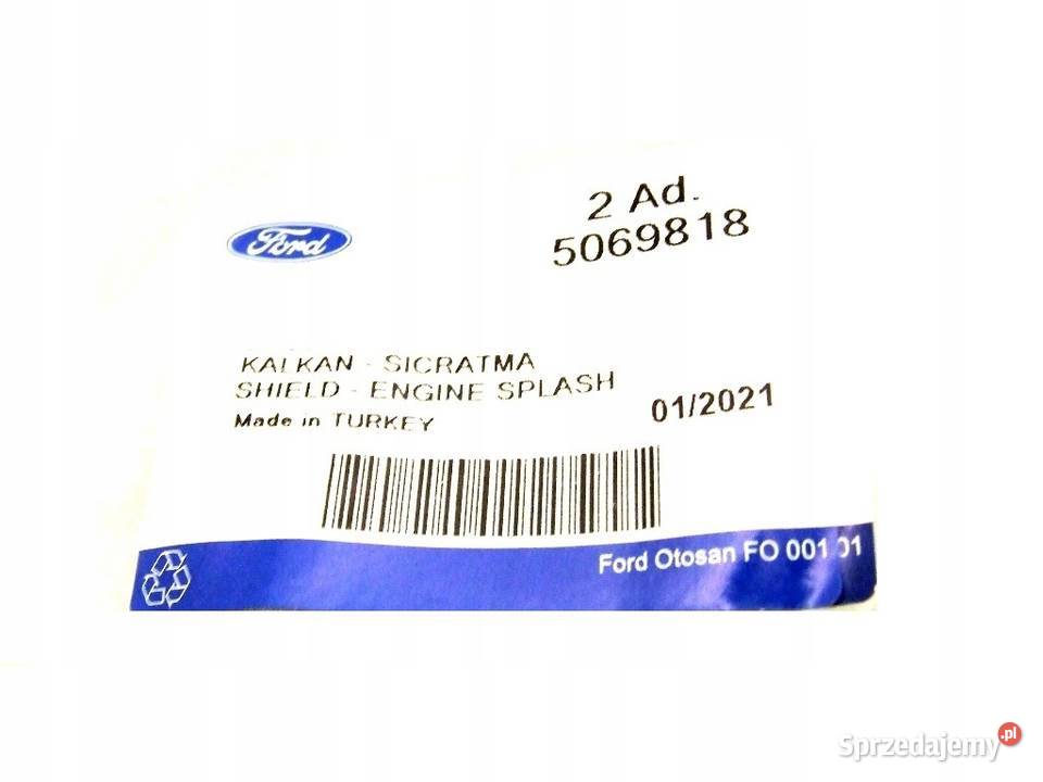OSŁONA ROZBRYZGOWA SILNIKA FORD TRANSIT TOURNEO osobowe Osłony silnika dolnośląskie Głogów