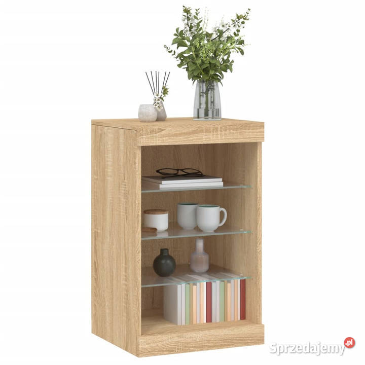 Szafka z oświetleniem LED dąb sonoma 41x37x67 Pozostałe mazowieckie Warszawa