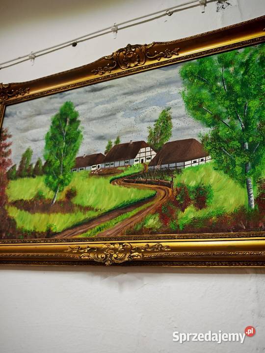Stary obraz w pięknej ramie Sandomierz