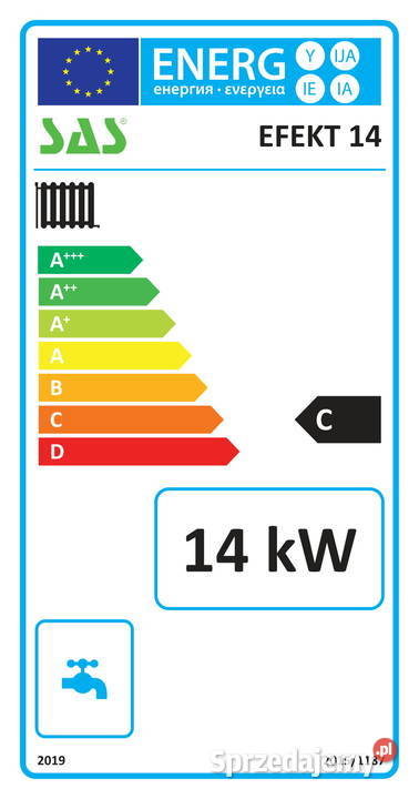 Kocioł SAS Efekt 14kW na ekogroszek