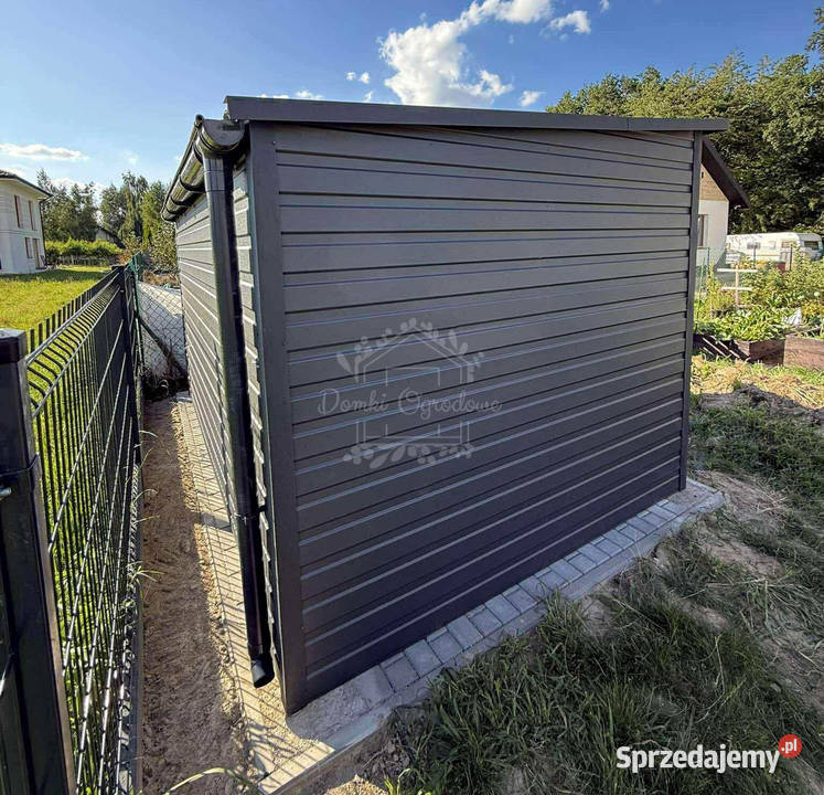 Schowek Domek 35x2m drzwi okno antracyt rynna Leszno