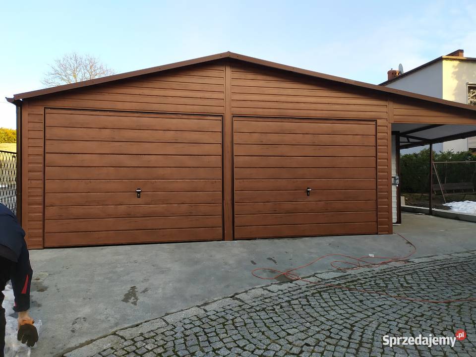 Garaż Blaszany DREWNOPODOBNY 9x6 Garaże Blaszane Gostynin sprzedam