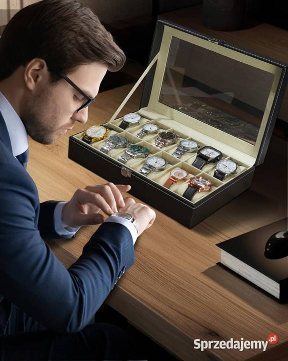 Pudełko na zegarek Ohuhu 12 przegródek Myszyniec