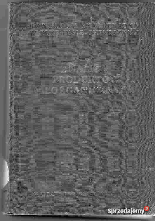 2269 ANALIZA PRODUKTÓW NIEORGANICZNYCH KWAS SIAR Czyrna