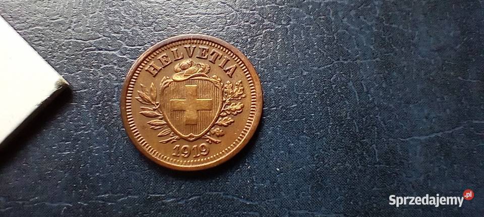 Stare monety 1 rappen 1919 Szwajcaria Lesko