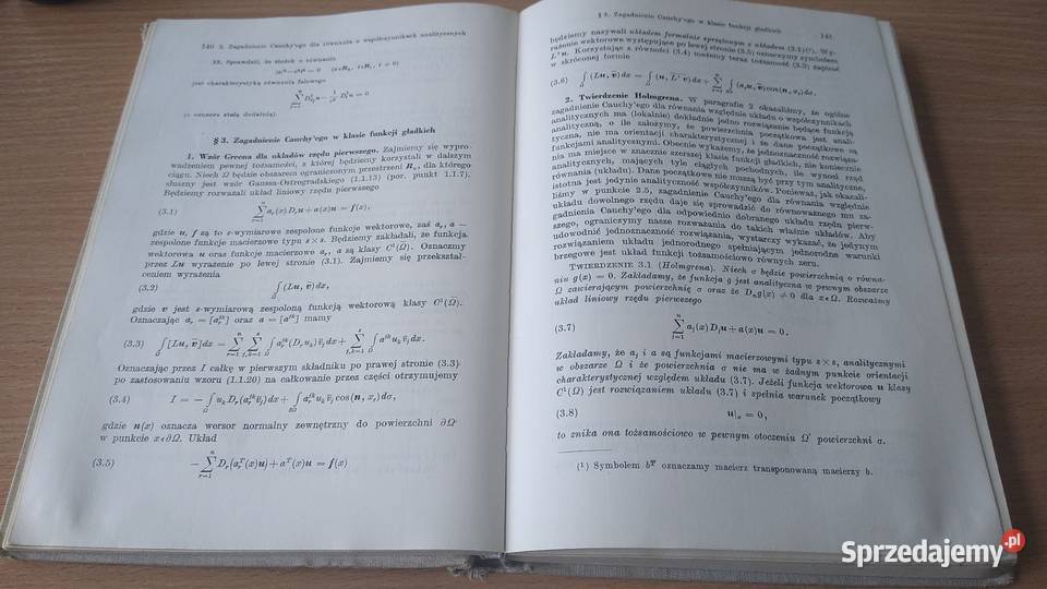 Wstęp do teorii równań różniczkowych cząstkowych pomorskie Gdańsk