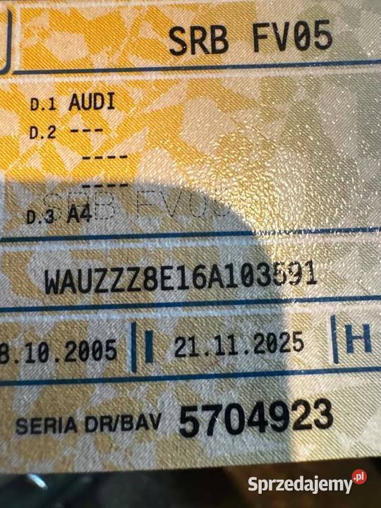 Audi A4 B7 20 benzyna bixenon 176 śląskie Rydułtowy sprzedam