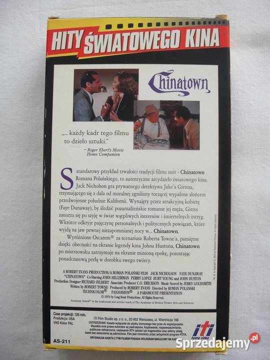 Chinatown Hity światowego kina kaseta video VHS świętokrzyskie Kielce