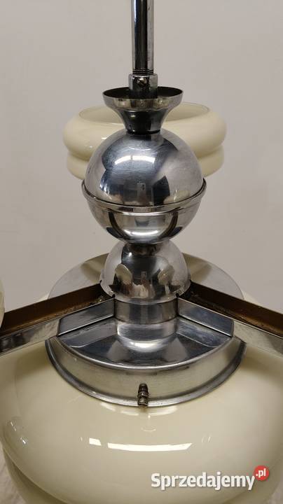 żyrandol sufitowy art Deco vintage lata 50te łódzkie Radomsko