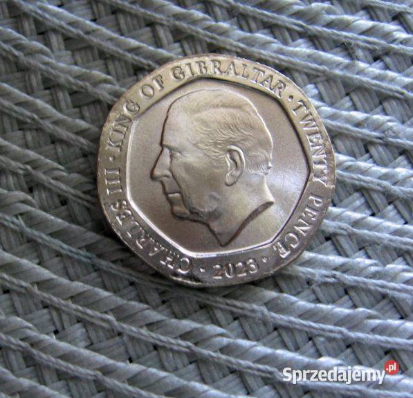 Gibraltar 20 Pensów 2023r Karol III Mennicza Kalisz sprzedam