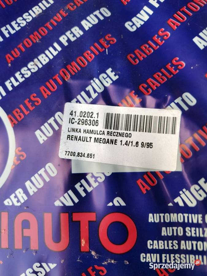 Linka hamulcowa Megane 1 phase 2 9902 nowa Linki hamulca Jelenia Góra sprzedam