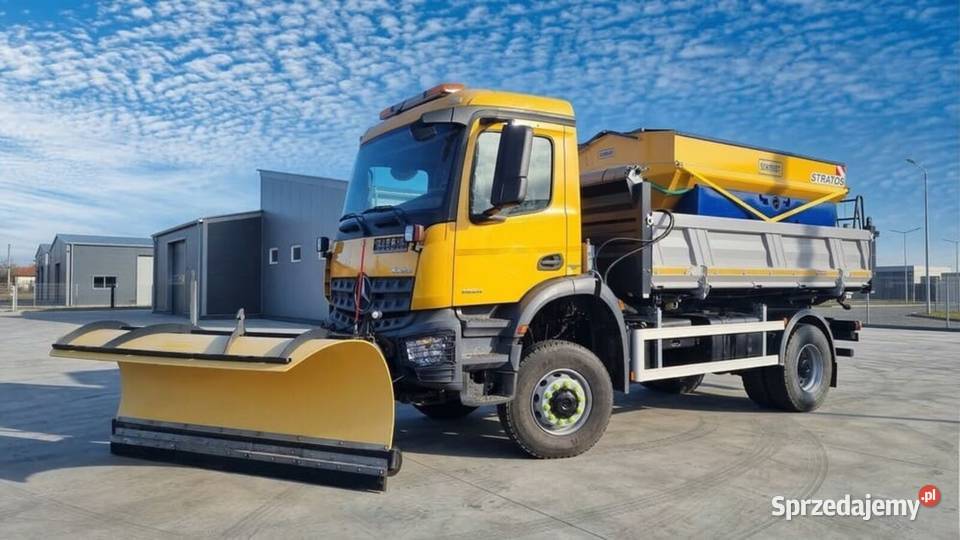 Mercedes Arocs 1824 4x4 | Wywrotka, Piaskarka, Pług | 2017 Markowice