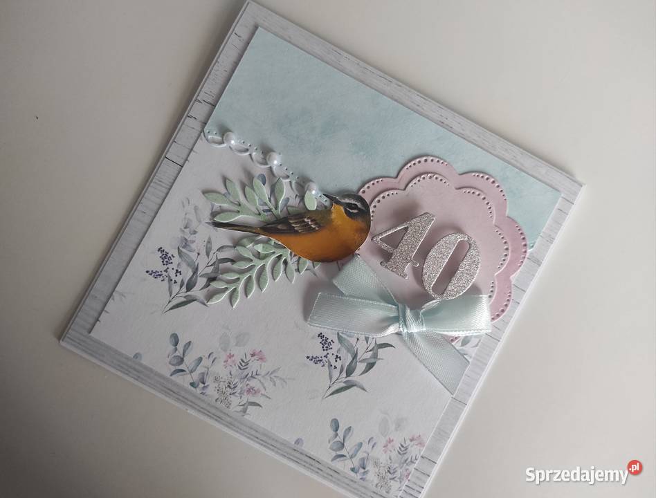 Kartka ręcznie robiona na urodziny urodzinowa Łódź