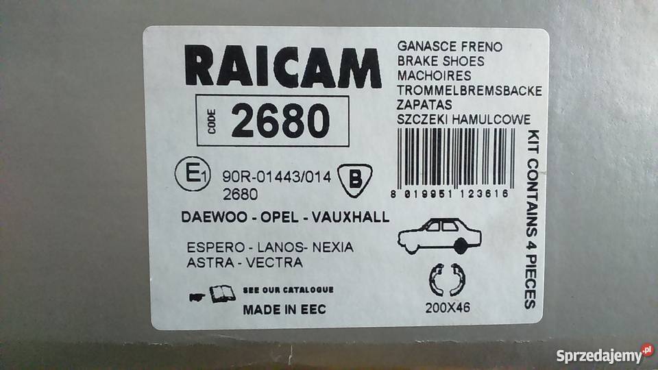 Szczeki hamulcowe OPEL DAEWOO Ciechanów