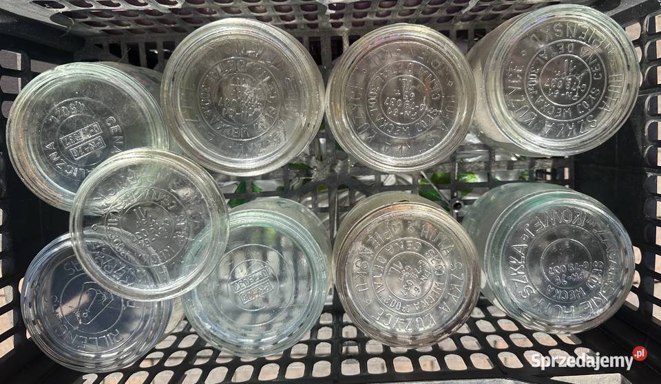 Słoiki weck z deklami sprężynkami z lat PRLu Łódź