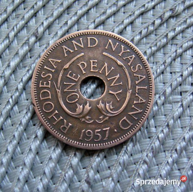 Rodezja i Niasa 1 Pens 1957r Kalisz