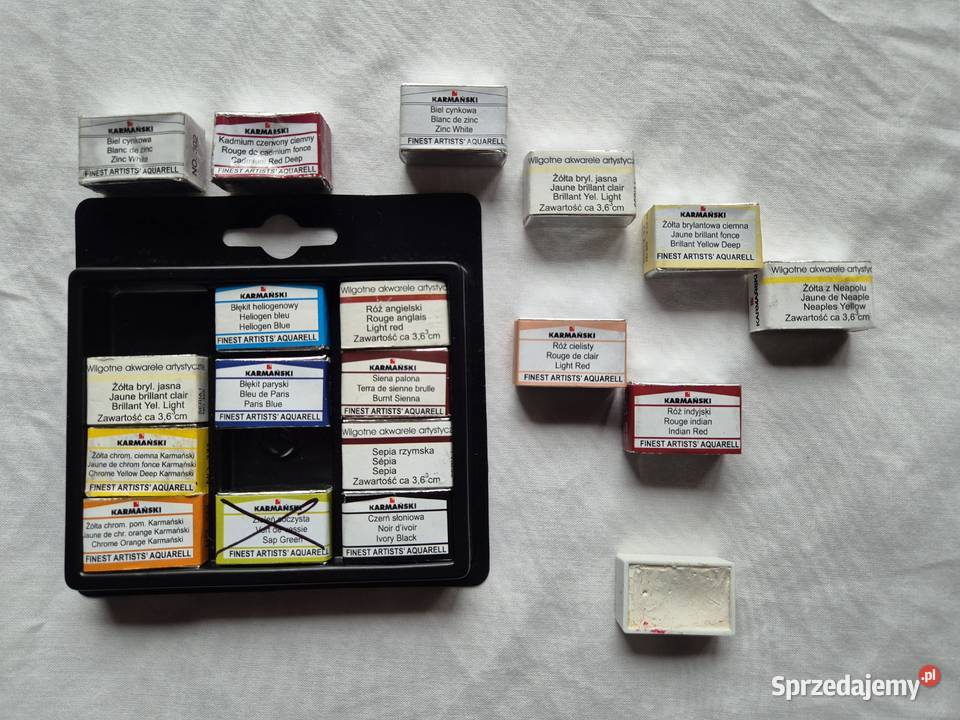 Akwarele Karmański 18 pełnych kostek NOWE Plus Brzesko sprzedam