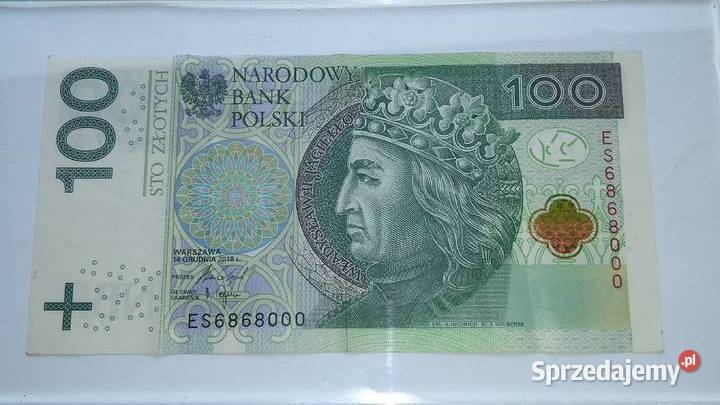 Numer seryjny ES6868000 banknotu Łódź