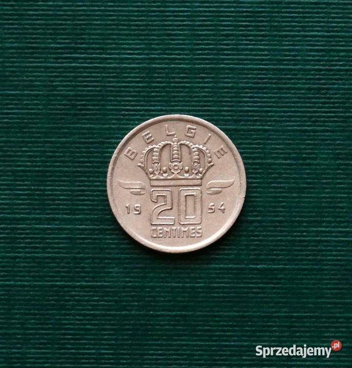 BELGIA 20 centymów 1954r Napis holendersku BELGI Gliwice