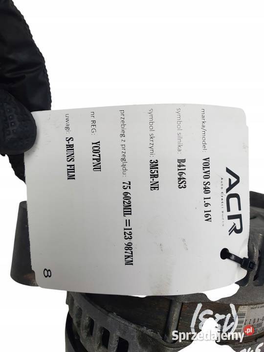 ALTERNATOR Volvo V50 S40 16 B 120A 3M5T10300KB Układ elektryczny silnika lubelskie Chełm