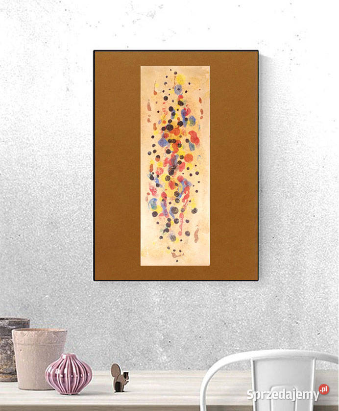 abstrakcja w ciepłych kolorach brązowa dekoracja Częstochowa