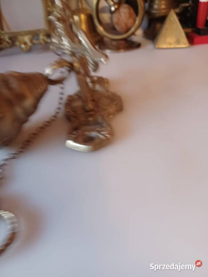 Dzwonek z motywem myśliwskim Mosiądz wielkopolskie sprzedam