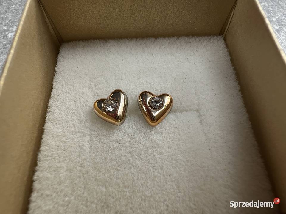Kolczyki złote serce serca Jasło
