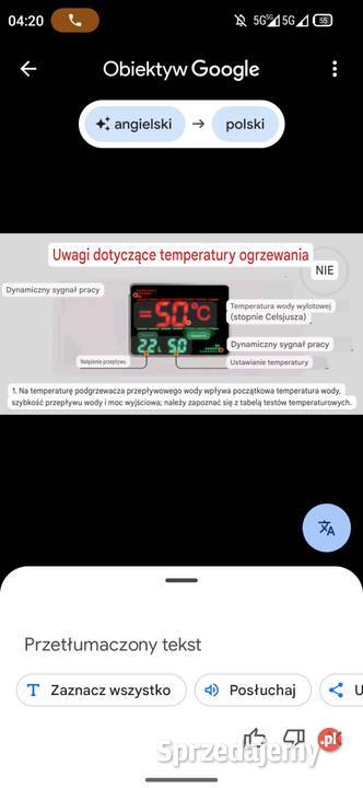 Przepływowy podgrzewacz wody mazowieckie Warszawa