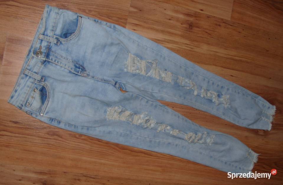 MISS RJ dżinsy z rozdarciami r34 efekt spranych wielkopolskie Rawicz sprzedam