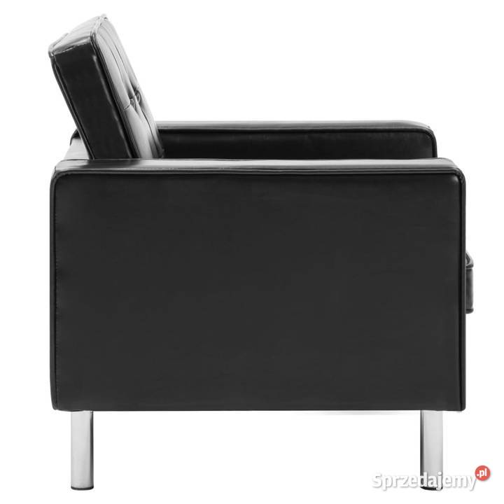 Fotel czarny sztuczna skóra WM247018