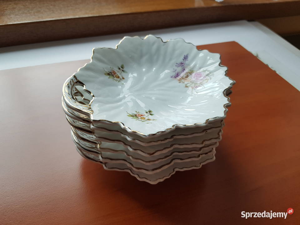 6 x stare porcelanowe konfiturówki w kształcie