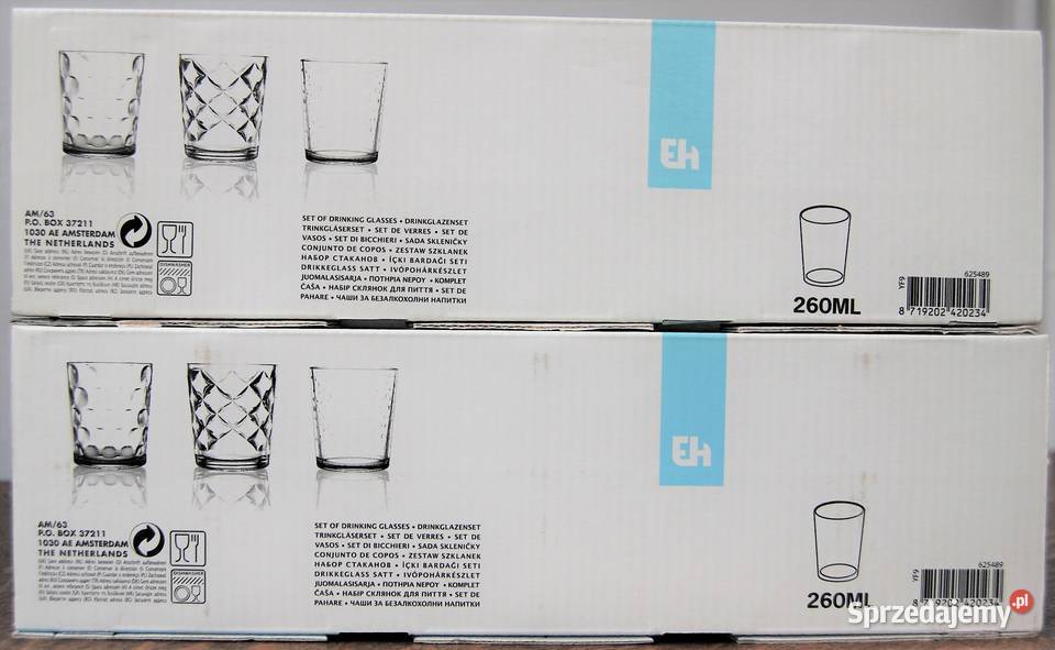 Komplet 3 szklanek szklanki Excellent Houseware Lublin sprzedam