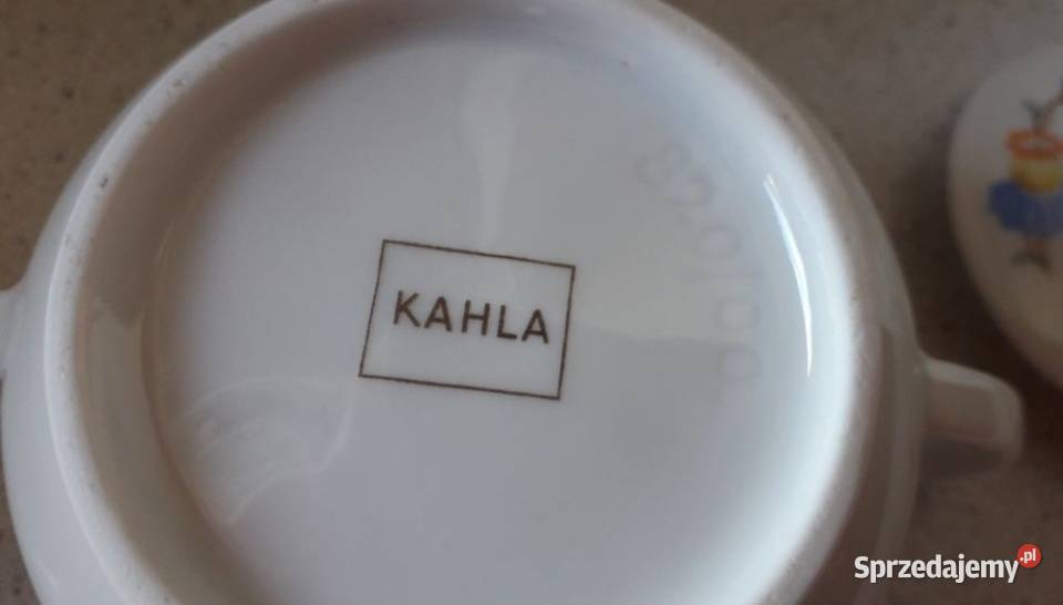 Kahla cukiernica porcelanowa niebieskie kwiaty Gryfino