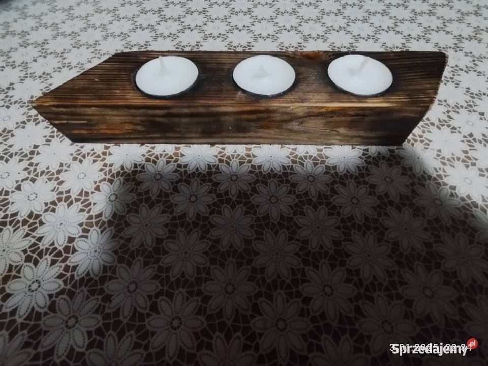 Świecznik drewniany Kcynia