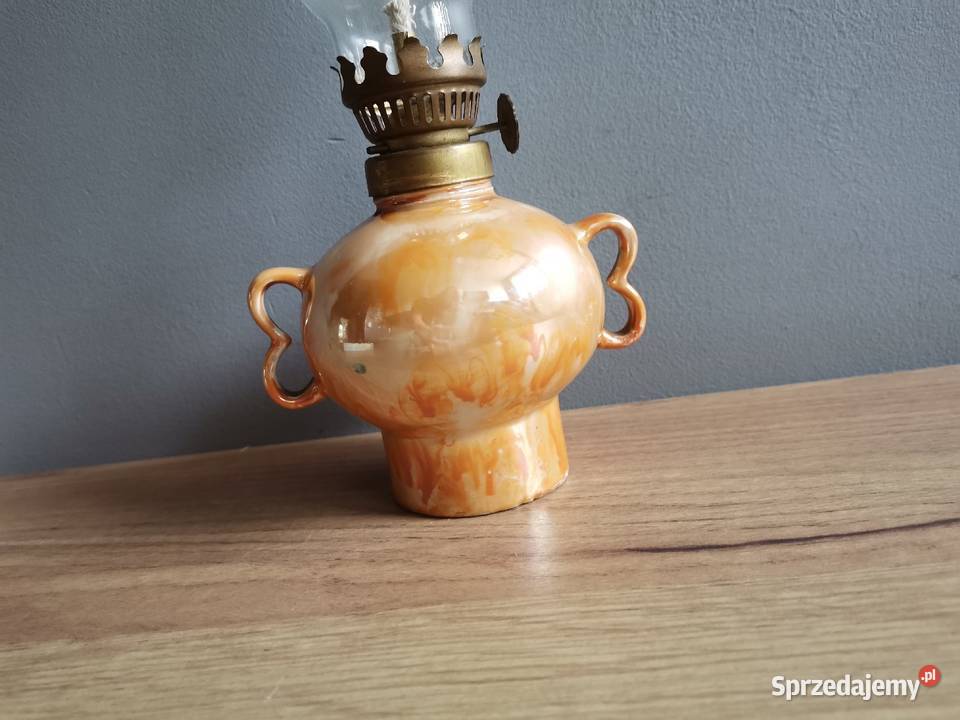 Stara lampa lampka naftowa porcelana Bogucice Porcelana i szkło śląskie Siemianowice Śląskie