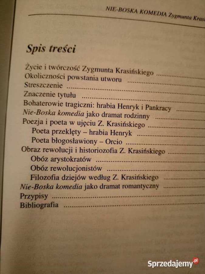 Nie boska komedia Krasińskiego analizy lektury miękka Warszawa