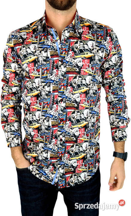 DANIEL BESSI Koszula Męska Fb055 Aktorzy Auta Ostrów Wielkopolski