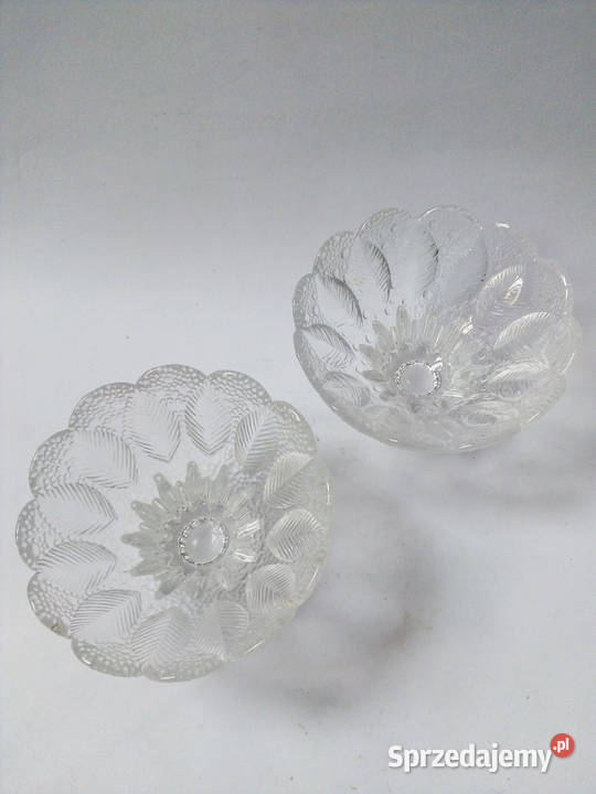 2 x miska świecznik szklana kryształowa Częstochowa sprzedam