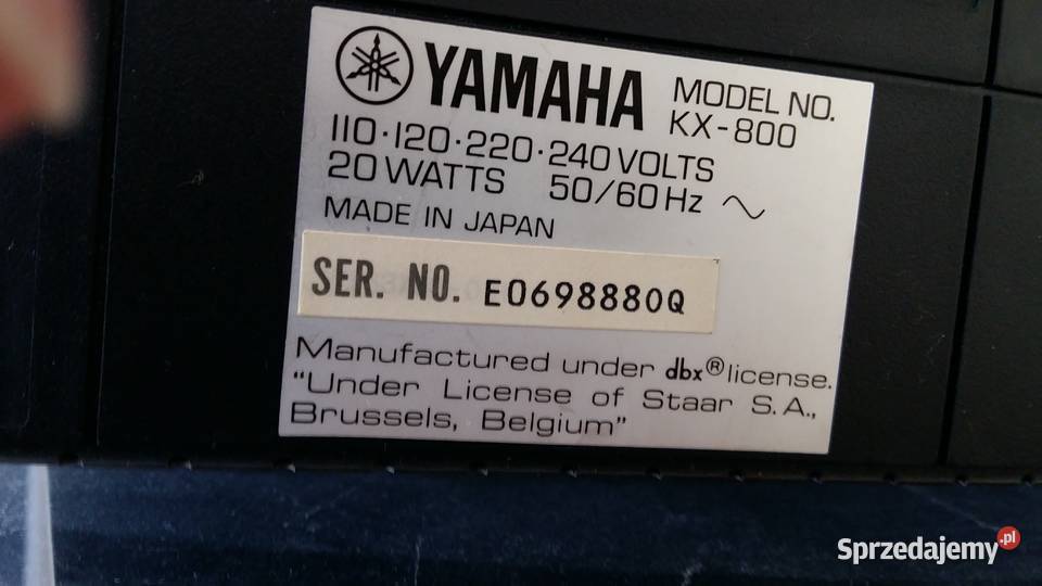 Magnetofon kasetowy YAMAHA KX800 Magnetofony mazowieckie Warszawa