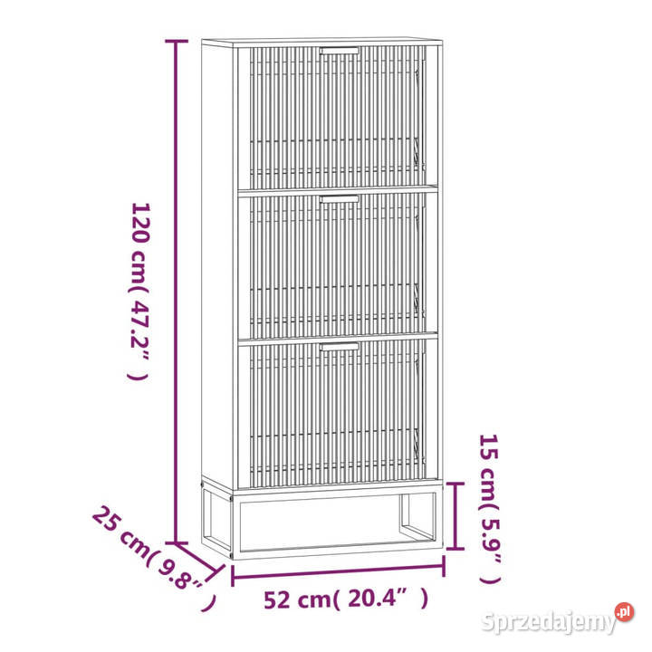 Szafka na buty biała 52x25x120 materiał Warszawa