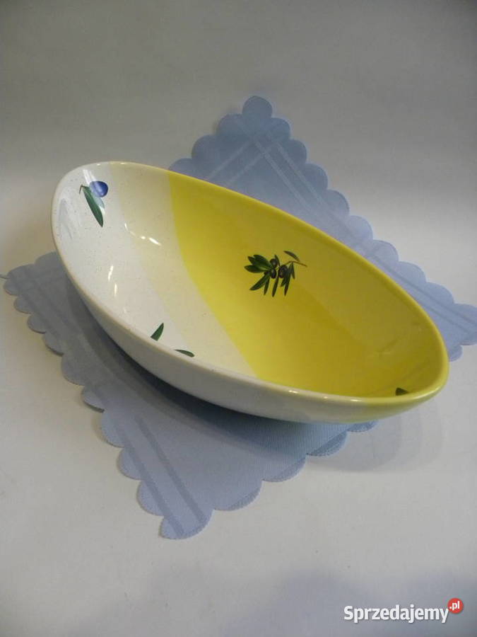 Dwa duże żółte półmiski misy dolnośląskie Legnica sprzedam
