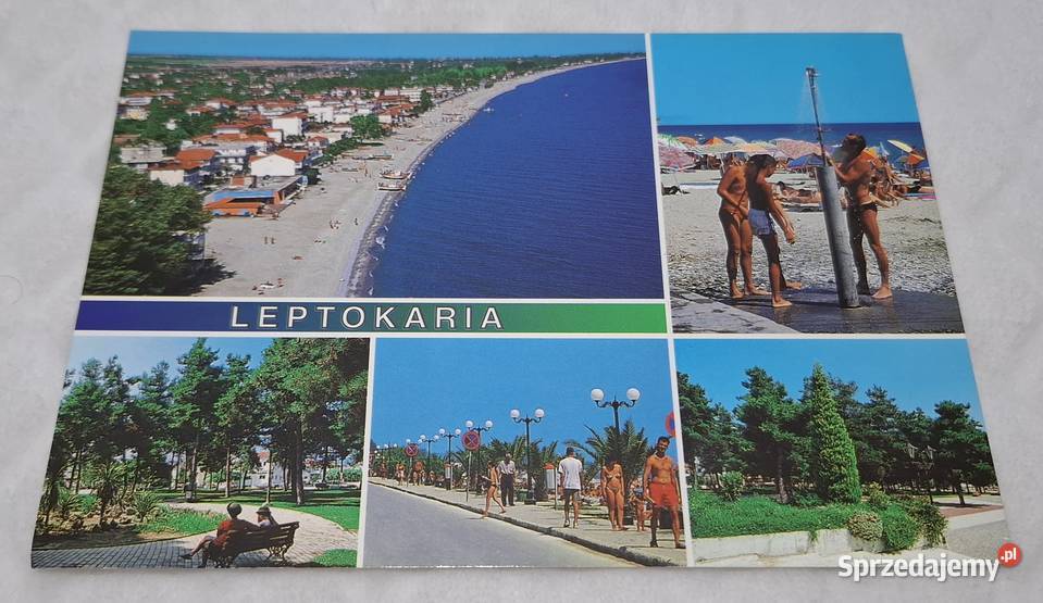 Pocztówka Grecja Leptokaria 04 Pieria 16x11 Czeladź