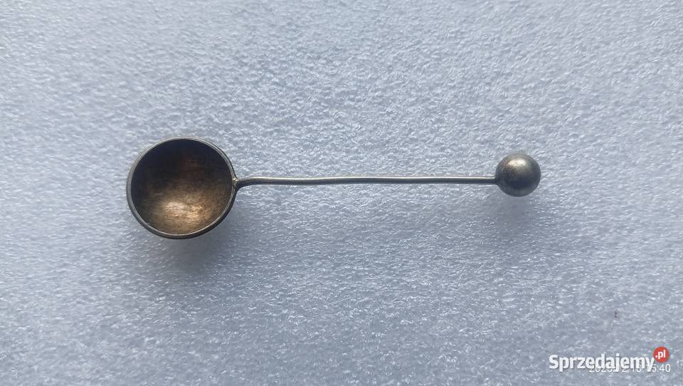 Łyżeczka do soli posrebrzana Anglia Kraków