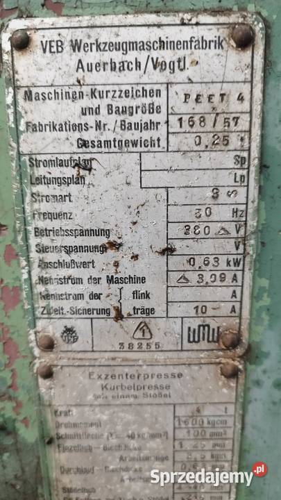 PRASA MIMOŚRODOWA PEET 4 Mimośrodówka prod