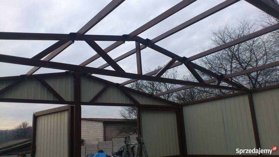 Garaze Blaszane 6x6 Profil Zamknięty Okna Kolor śląskie Jaworzno