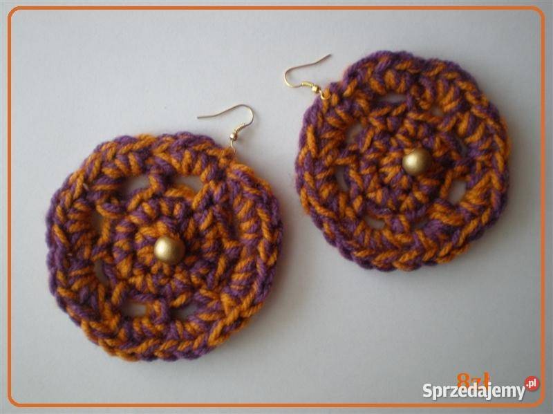 Kolczyki hand madena szydełkukolczyki łódzkie