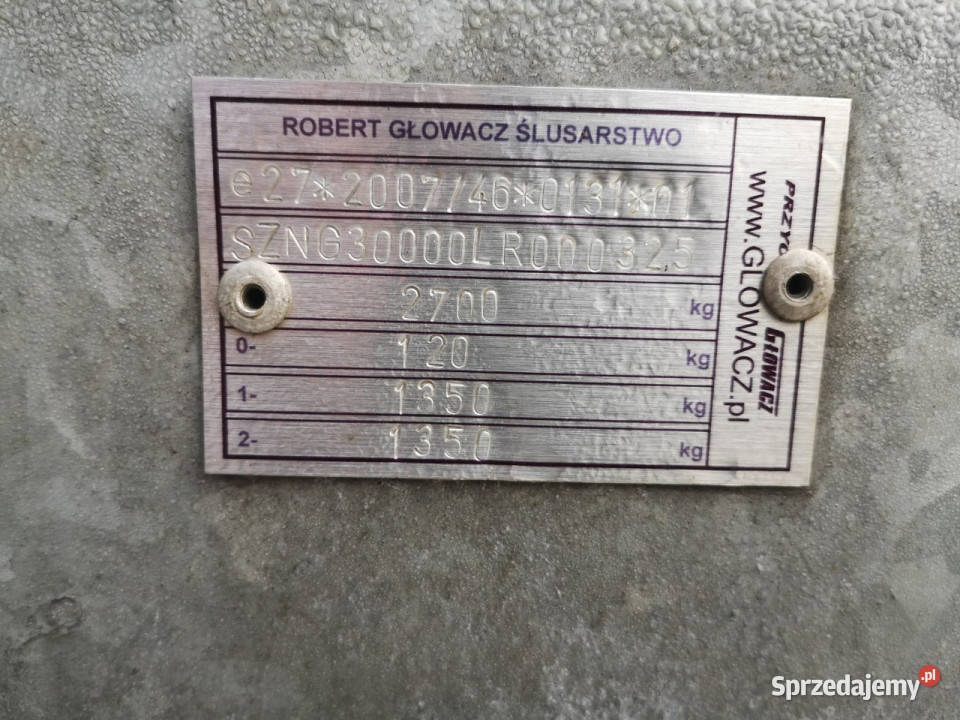 do przewozu samochodów Głowacz Do przewozu VAT marża Strzegom